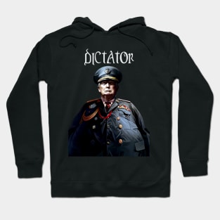 Donald Trump American Dictator: The Demise of American Democracy on a dark (Knocked Out) background Hoodie